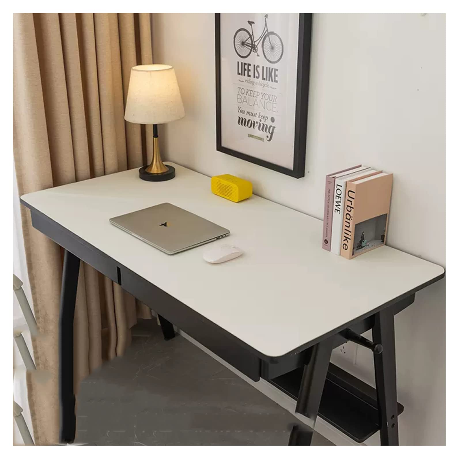 Leather Desk Pad Large, Desk Mouse Pad Extra Large, Simple Style Leather Table Mat, PU Leather Desk Protector Mat, Faux Leather Writing Pad for Desk for Home, Office, Decor (Size:40*50cm,Color:White)