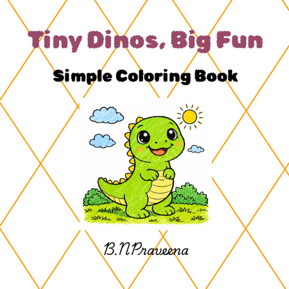 Tiny Dino, Big Fun: Simple Coloring Book
