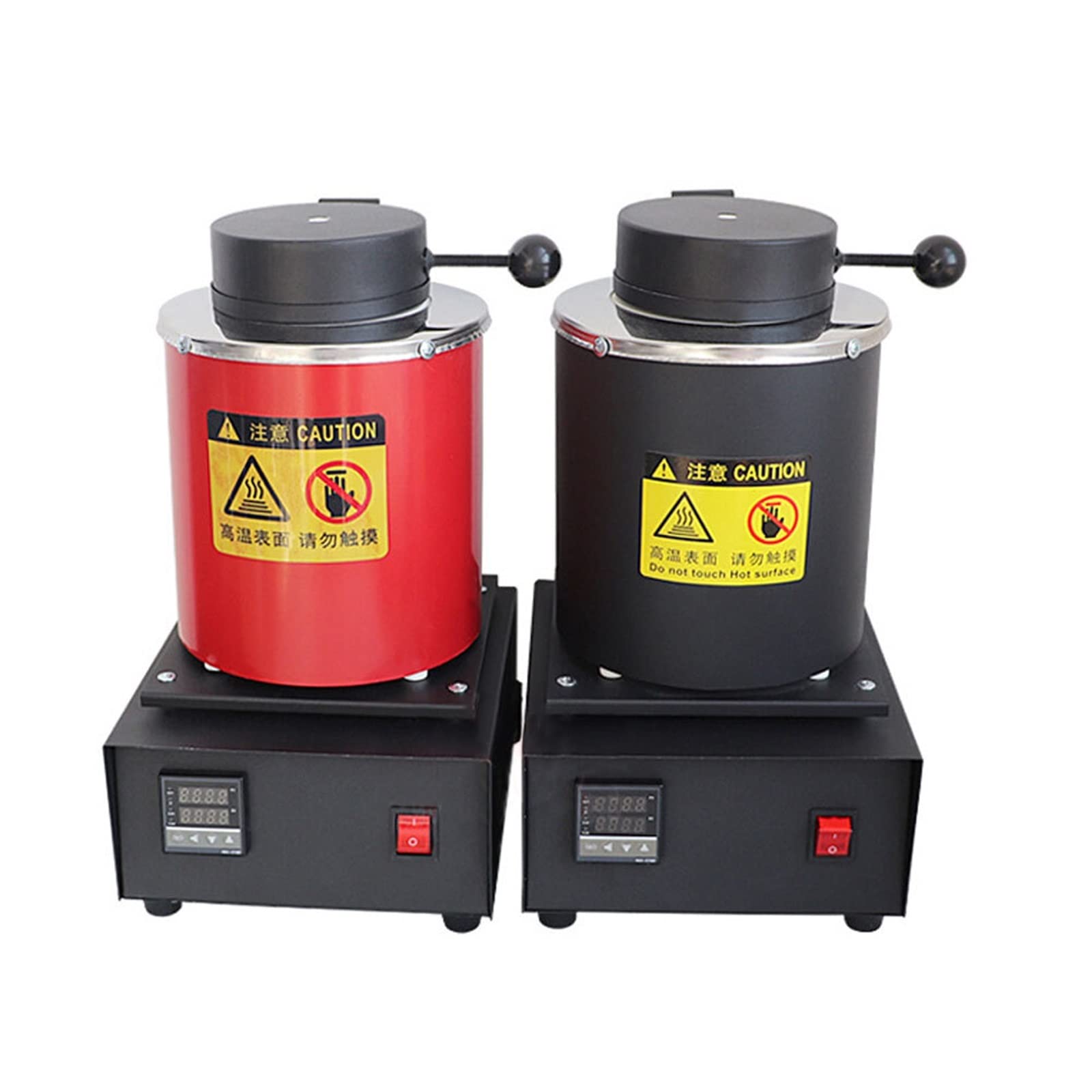Elektrische Schmelzofenmaschine 1600 W 3 kg Graphittiegel for Schmelzen von Gold, Silber, Kupfer, Aluminium, Schmuck, Schmelzwerkzeug(Noir)
