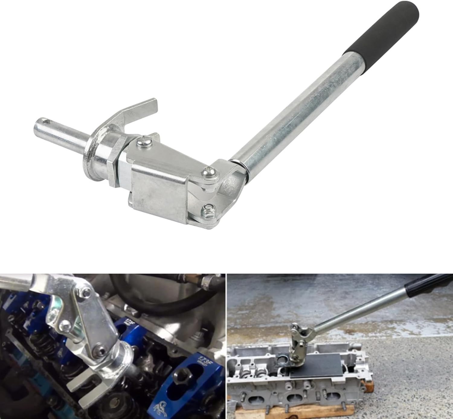 Industrial Strength Valves Spring Compressor Tool for Automotive Bolts, Quick-Release Iron Design for Engine Maintenance Valves Spring Removal Tool