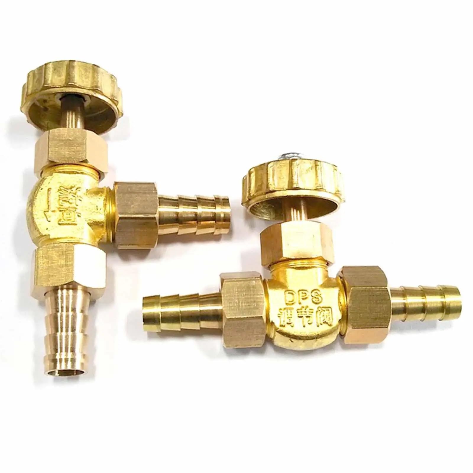 Válvula de aguja de latón forjado de 10 mm con púa recta duradera