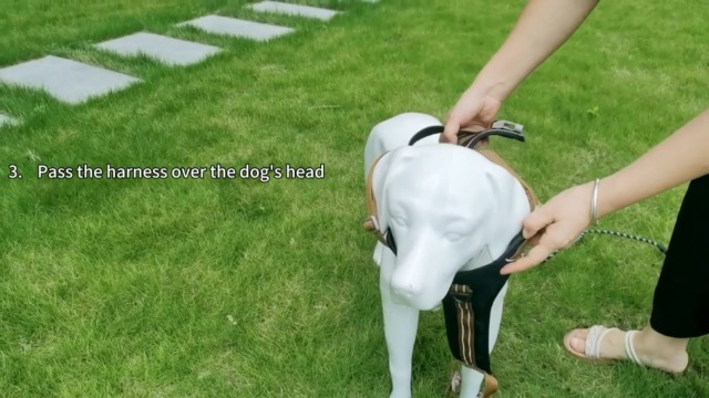 Black Reflective Dog Harness for Large Dogs, No-Pull Front Clip Harness with Padded Chest & Adjustable Straps, Heavy Duty Nylon Harness for Labradors/German Shepherds - image 7