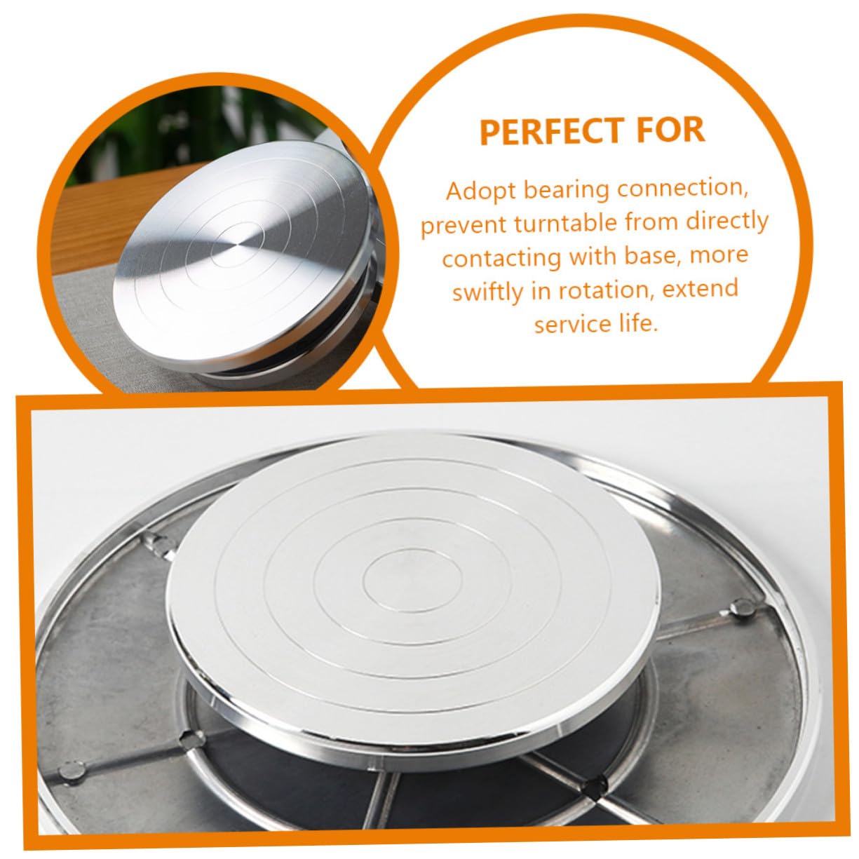 Hemobllo Plato Giratorio de Aleación de Aluminio Base Antideslizante para Cerámica y Escultura Manual, Doble Cara, Adecuado para Artesanía y Modelado de Arcilla