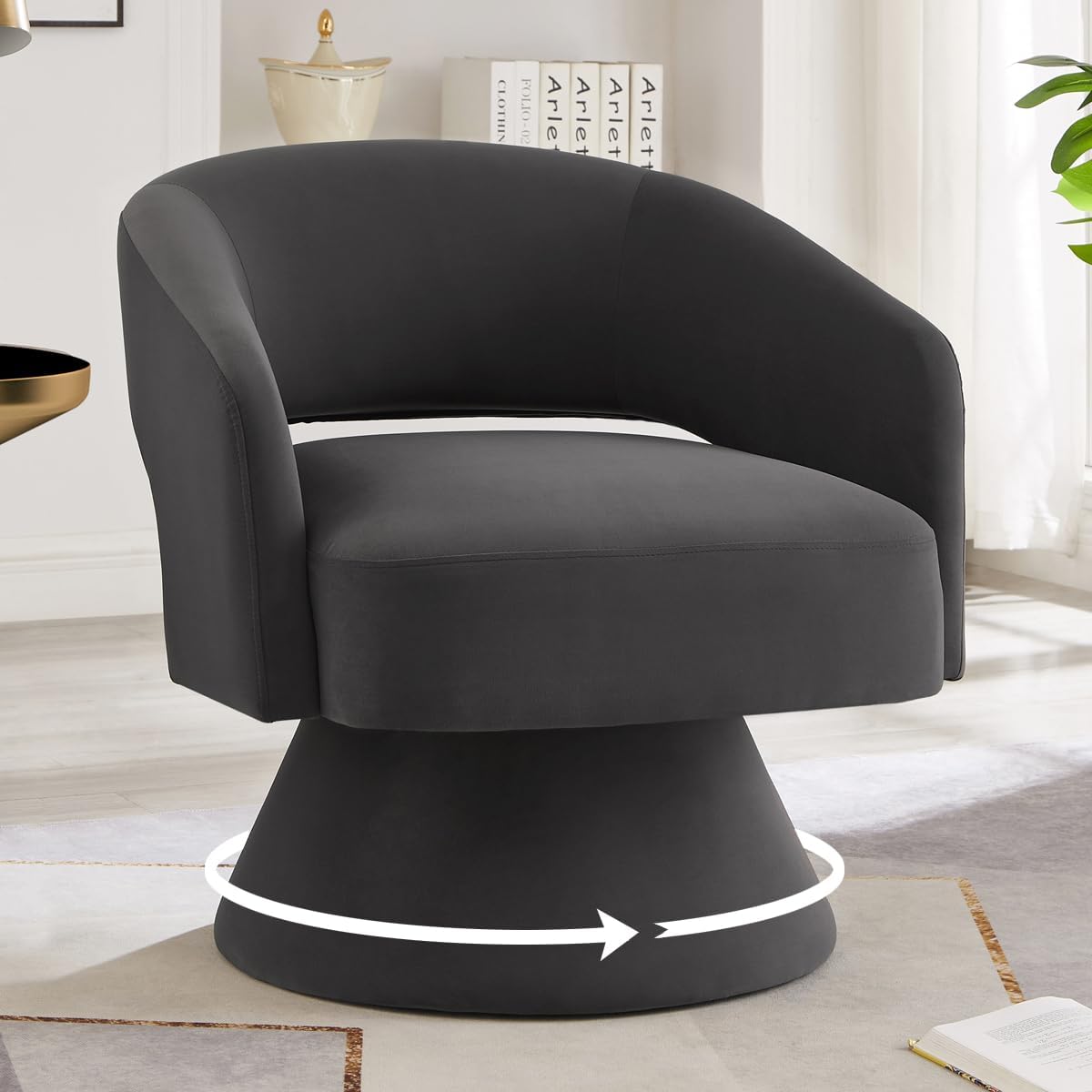 24KF Modern 360 Degree Swivel Accent Chair Armchair, Kenya Ubuy