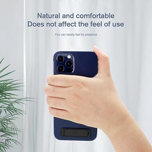 Miniatura 5 de Paquete de 2 Mini soporte para teléfono celular, soporte plegable invisible portátil de metal para teléfono celular para escritorio