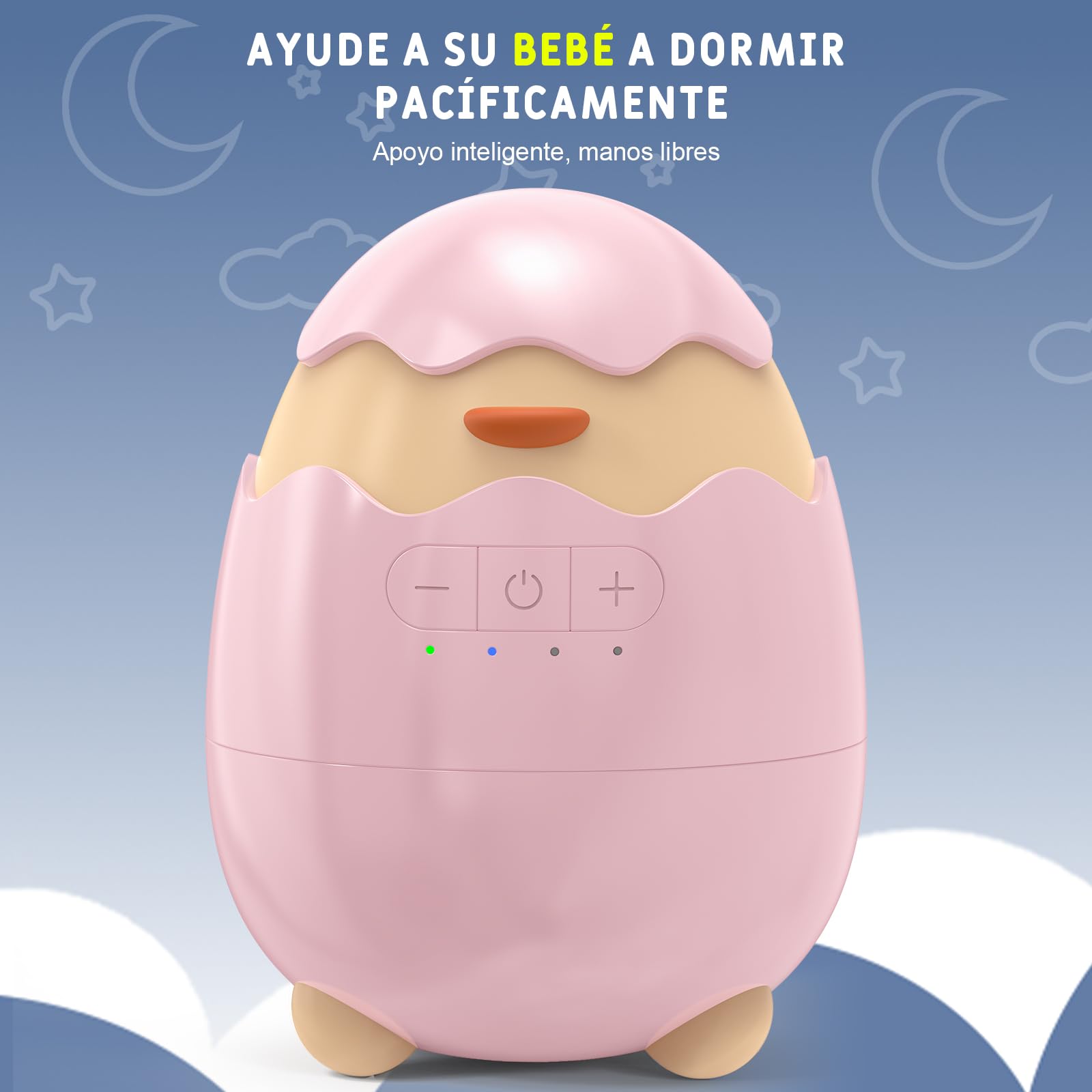 Robofun Baby Rocker-Diseño original-Columpio Para Cochecito De bebé, Ayuda Para Dormir Para Bebés, Temporizador De 30-60-90 Minutos, 5 Niveles De Intensidad – para cochecitos - Rosa