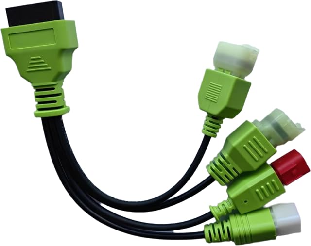 Motocycles OBD Câble d'adaptateur diagnostique, 4Pin+6Pin Homme à OBD2 16Pin Femmes 4 en 1 EURO5 Motocycle OBDII Connecteur