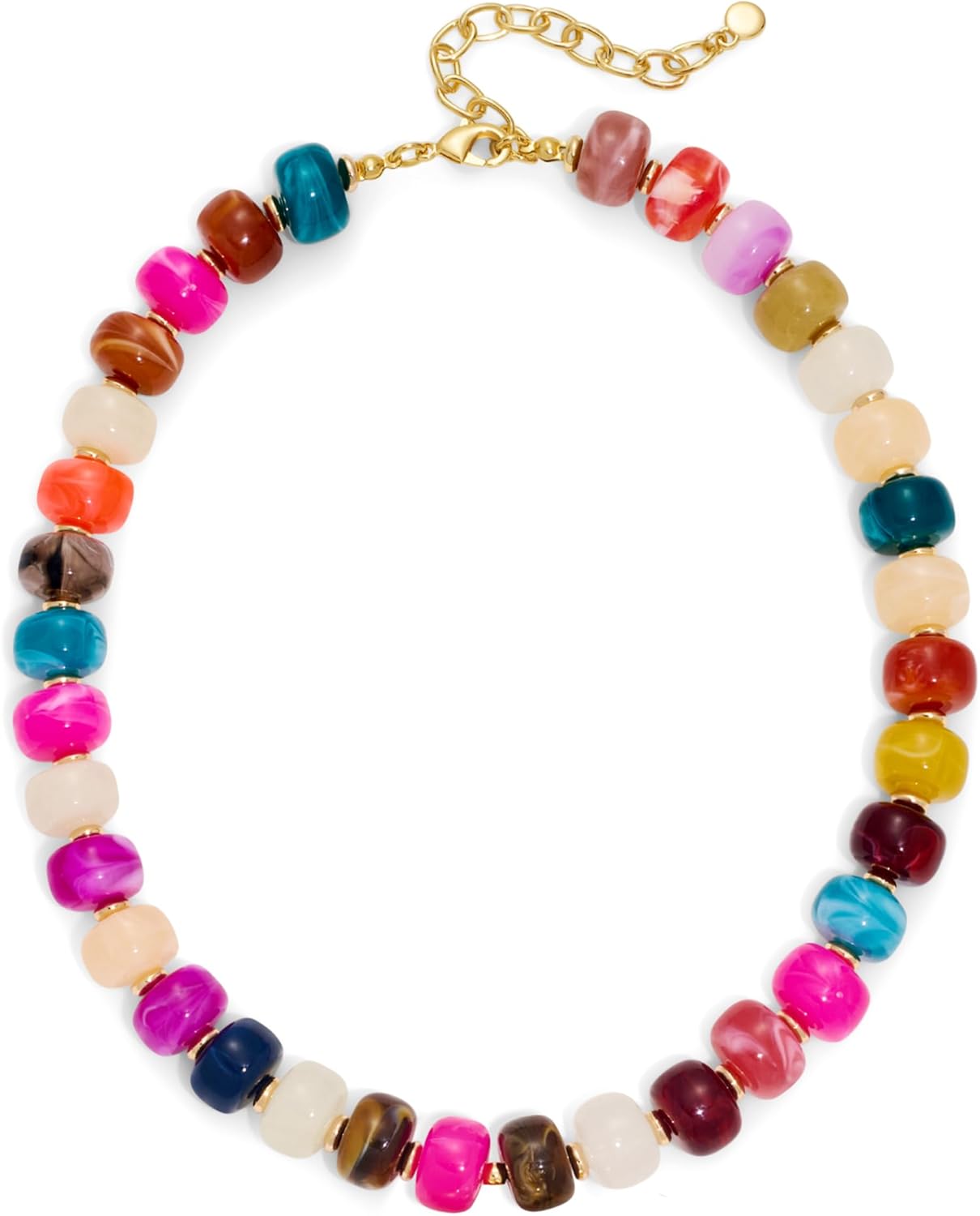 LILIE&WHITE Resin Chunky Beaded Necklace for Women Minimalistic Modern Statement Necklace Jewelry Accessories