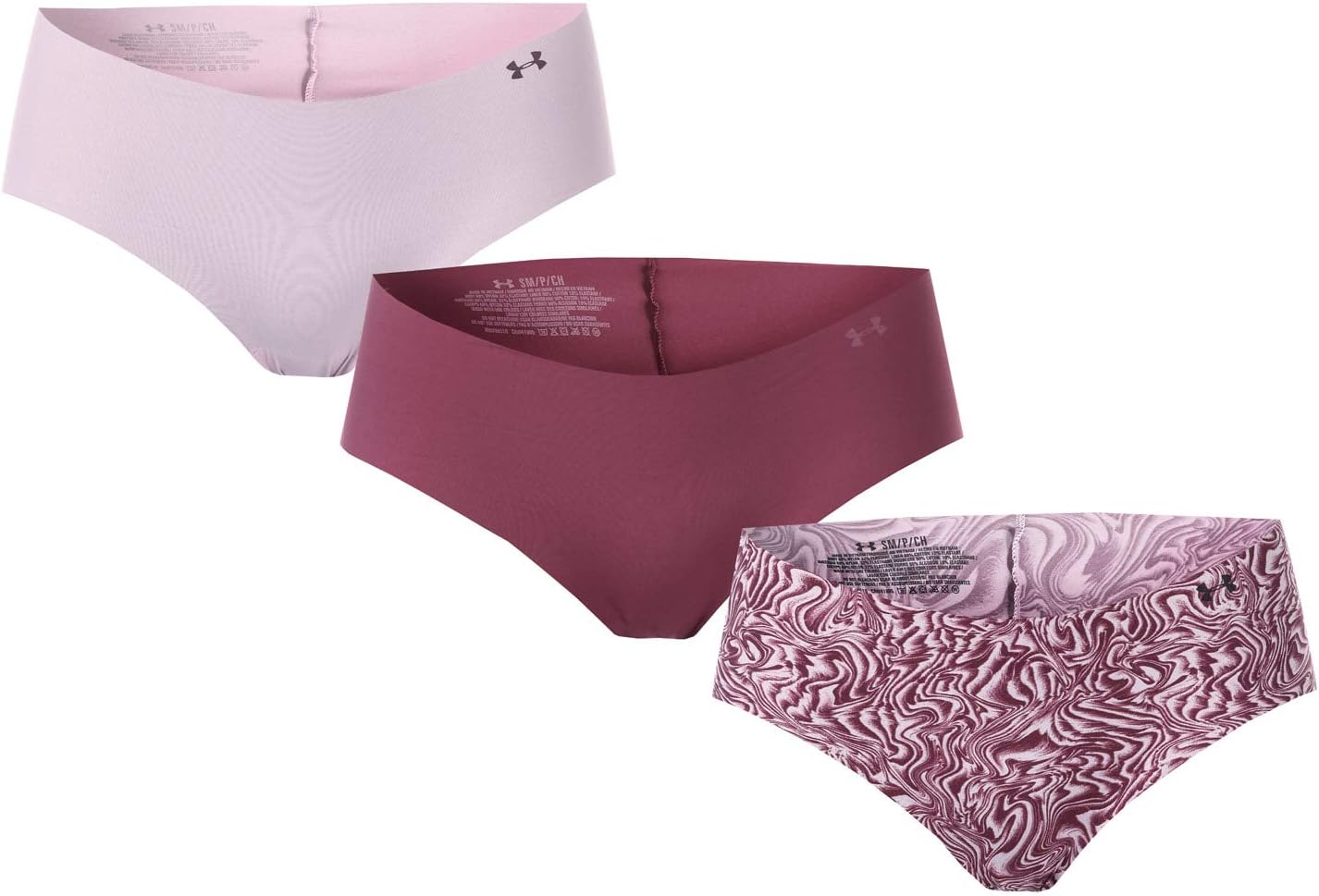 Under Armour Women's 3-pack Pure Stretch No Show Hipster Underwear, All-day Comfort & Ultra-soft Fit