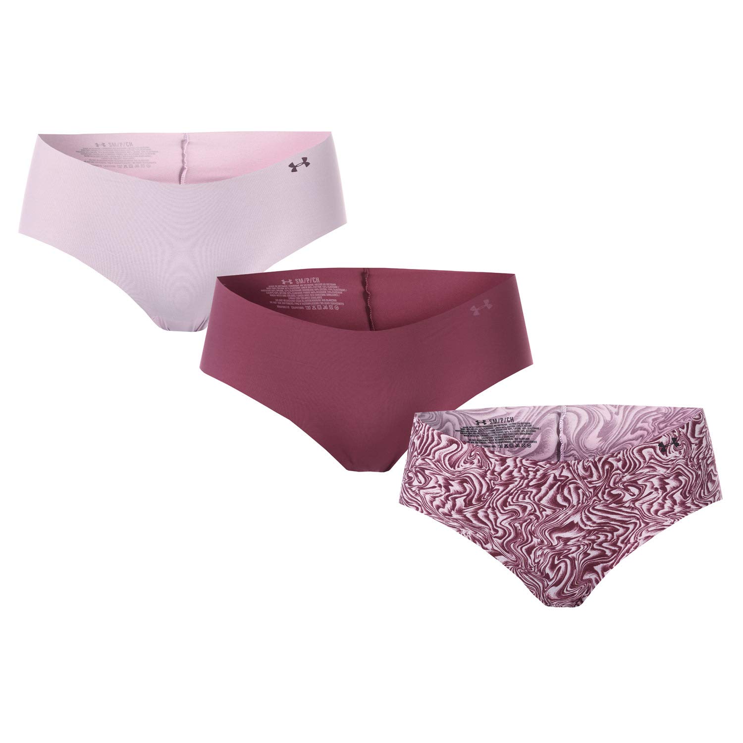Under Armour Women's 3-pack Pure Stretch No Show Hipster Underwear, All-day Comfort &amp; Ultra-soft Fit
