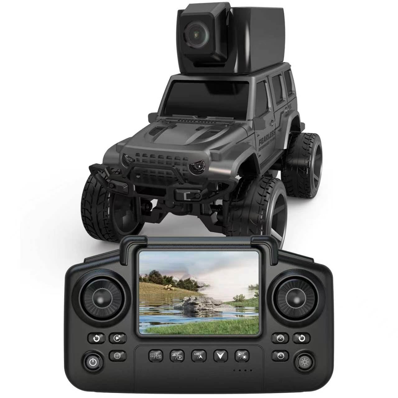 1:64 FPV RC Car Toys with Magnetic 45° Camera for Kids, Mini Remote Control Truck with LCD Screen, Live Video, App, 2 Speed, 2.4GHz Indoor Toy for Boys Girls 6 12 Years Old, Birthday