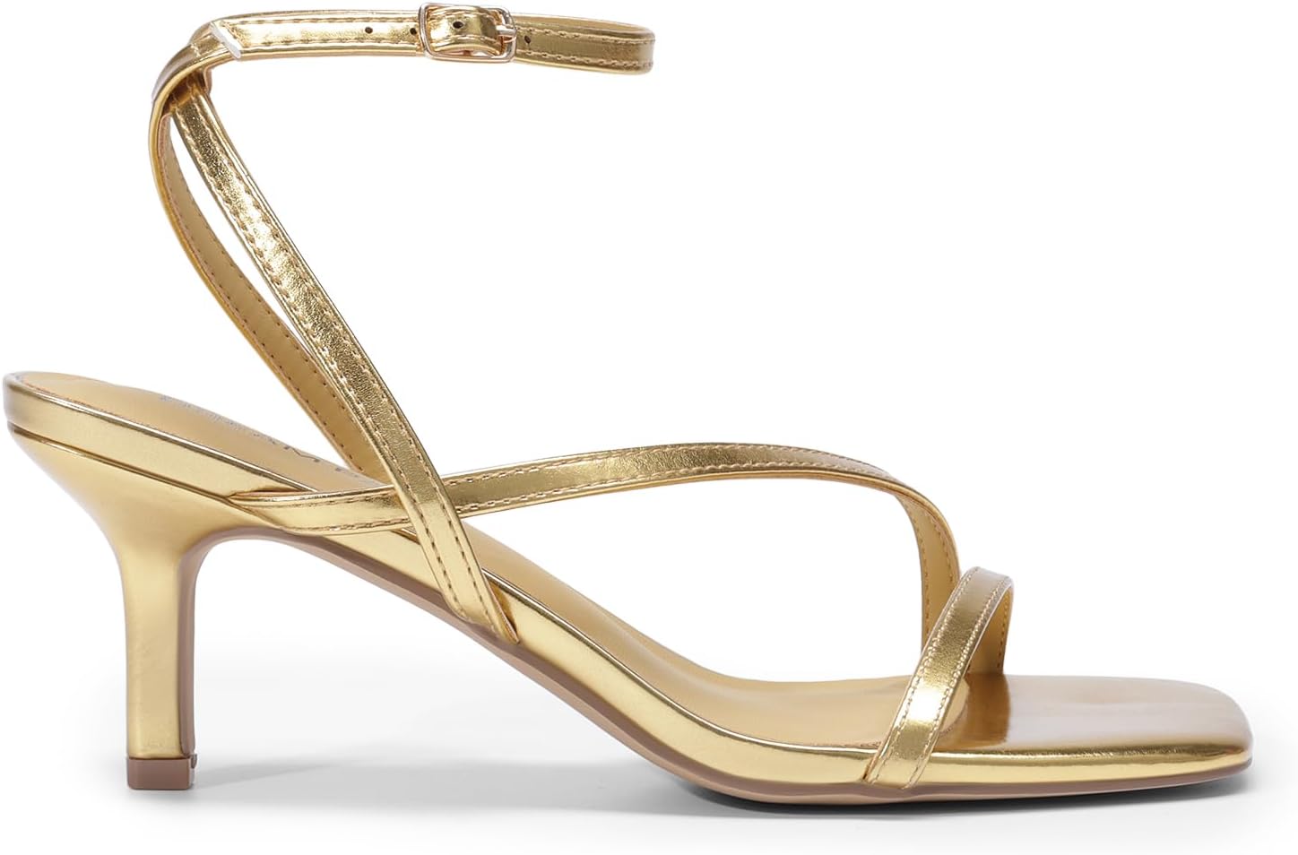 DREAM PAIRS Women's Low Kitten Heels Strappy Open Square Toe Ankle Strap Sexy Fashion Comfort Dress Shoes Party Heeled Sandals - Image 4