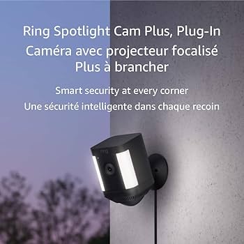 新品　Ring Spotlight Cam Plus ブラック Amazon Official: Introducing Ring Spotlight Cam Plus, Plug