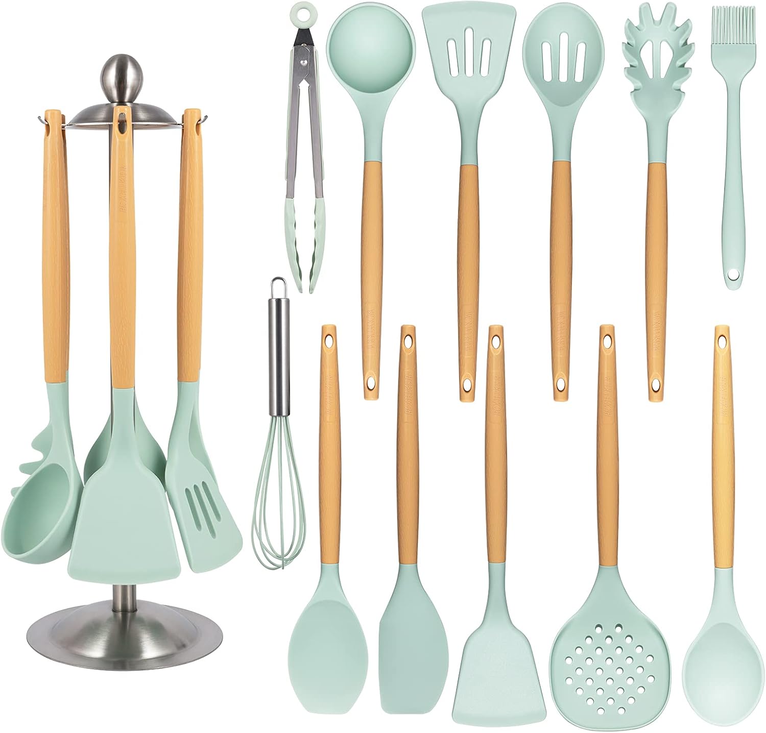 13PCS Full Silicone Kitchen Cooking Utensil Set with