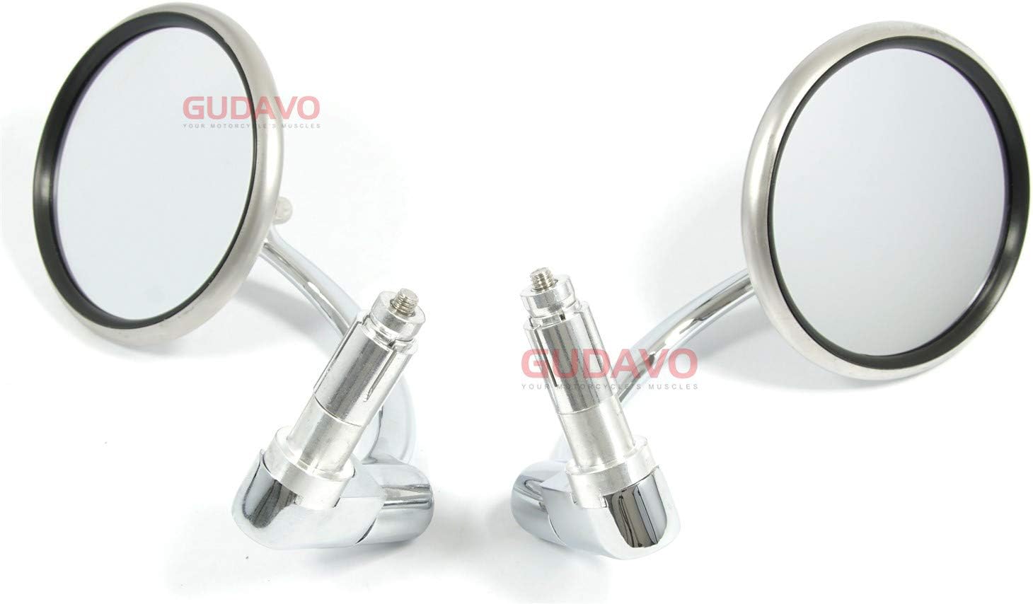 Motorcycle rearview Chrome Round mirror full metel SideBar End Mirrors 7/8" Or 1'' Steering Bar Rear Side View Mirrors Handlebar Mirror For CAN-AM(all models except rs from 2008 to 2012) All years