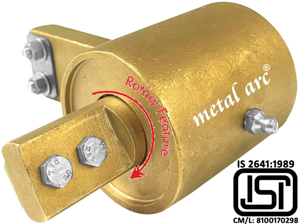 ISI MARKED Metal Arc ULTRA Heavy-Duty Rotary Brass Earth Clamp 1500 Amps, Welding Manual Welder Earth, RR1B6P (Pack of 2) 4