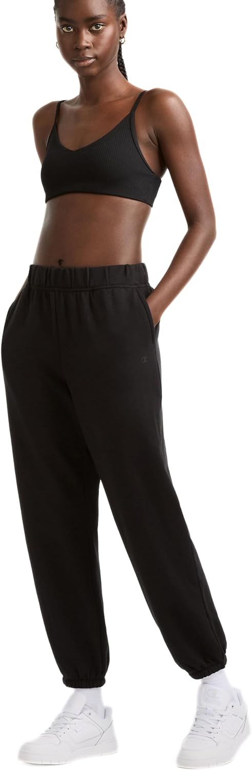 Champion Womens Soft Touch Ribbed Sports Bra, C Logo - Image 5