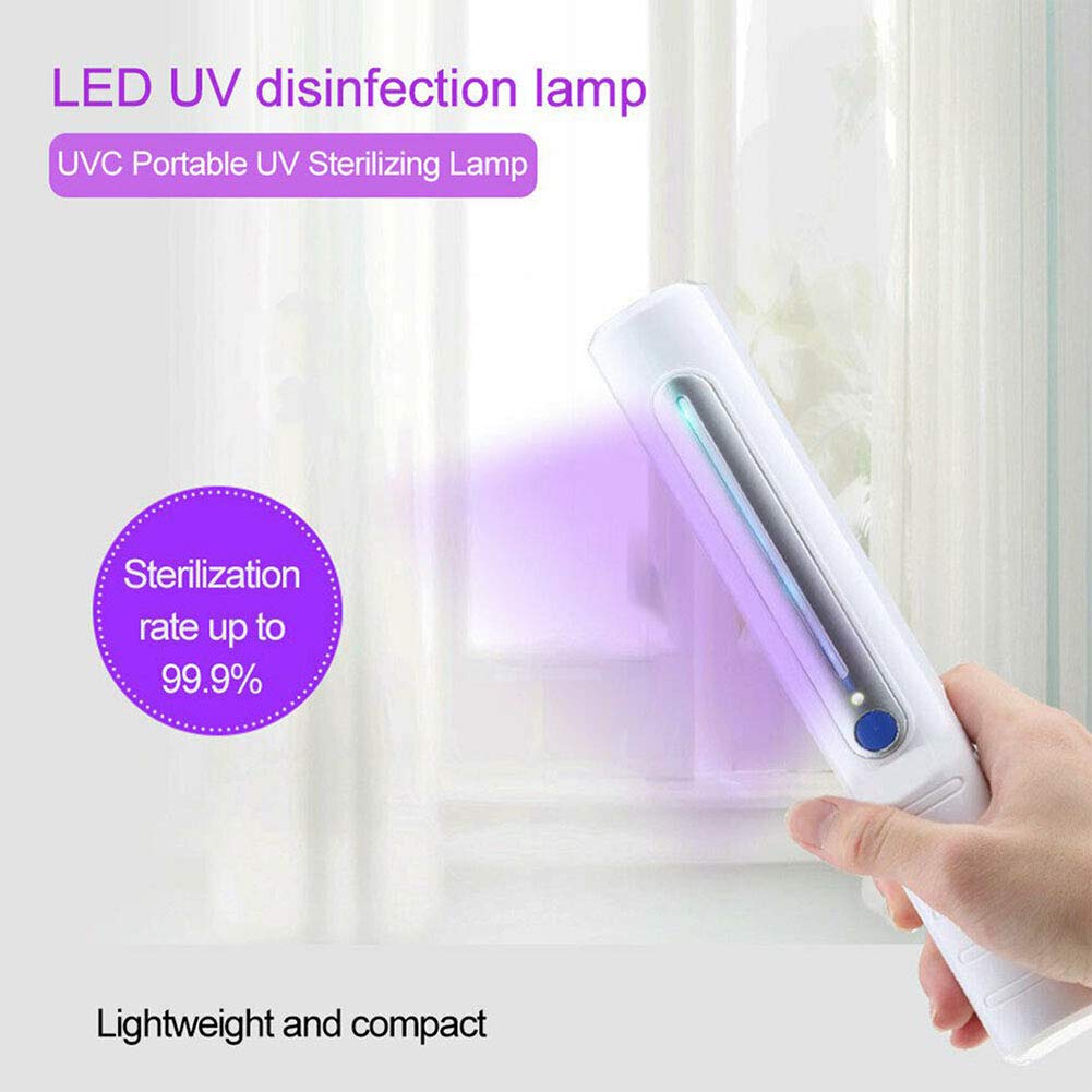 Varita desinfectante de luz ultravioleta, esterilizador portátil de luz ultravioleta, lámpara esterilizadora ultravioleta portátil de 4 w para hotel, hogar, baño, coche, cocina, área para mascotas
