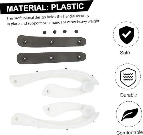 Miniatura 9 de VILLCASE Silla de escritorio, silla de escritorio, 1 juego de sillas, reposabrazos de oficina, agarre de oficina, reposabrazos blanco, repuesto de