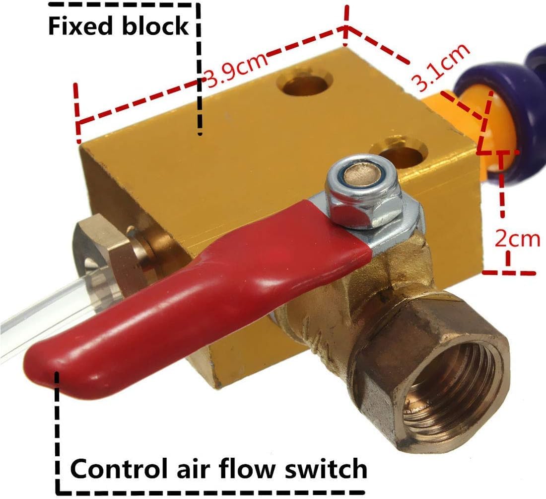 ChgImposs Mist Coolant Mist Lubrication System Unit, Metal Cutting Gravure Refroidissement Pulvérisateur Machine avec tuyau d'air pour Tour CNC Fraiseuse Perceuse