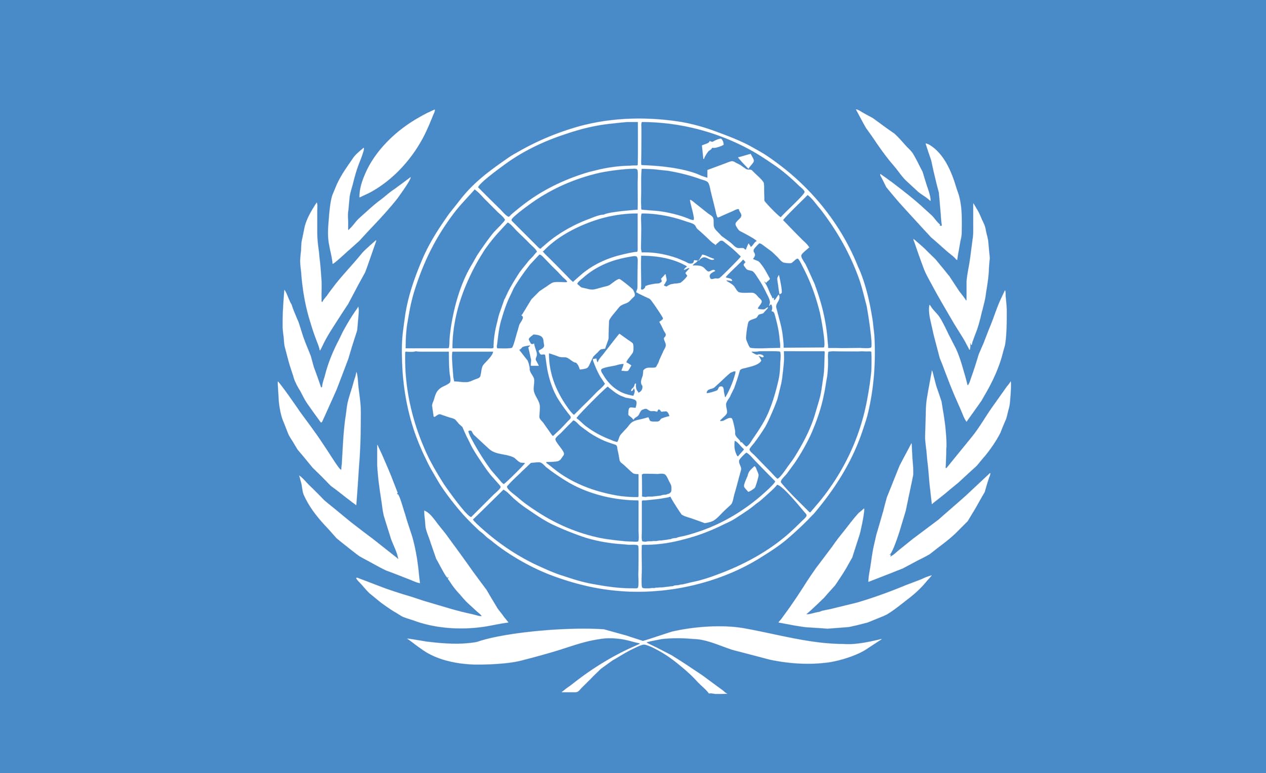 Drapeau ONU anti-déchirure grand format 250x150 pour vent fort