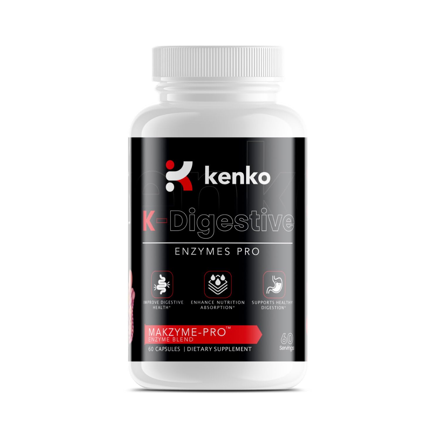 Kenko essentialsK-Digestive/Digestive ENZYMES PRO, 60 Capsules
