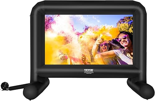Miniatura 10 de VEVOR Pantalla de cine inflable, pantalla de proyector inflable de 16 pies para exteriores con soplador y bolsa de transporte, proyección
