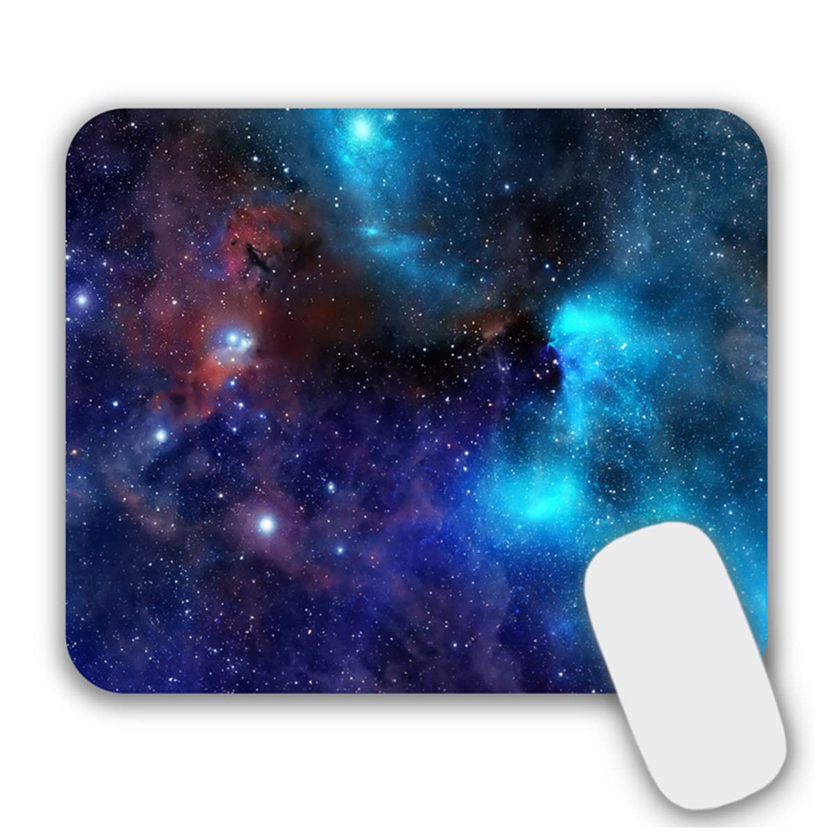 Mousepad Lupo Con Bordo Cucito - 240x200mm, Superficie Liscia, Base Antiscivolo