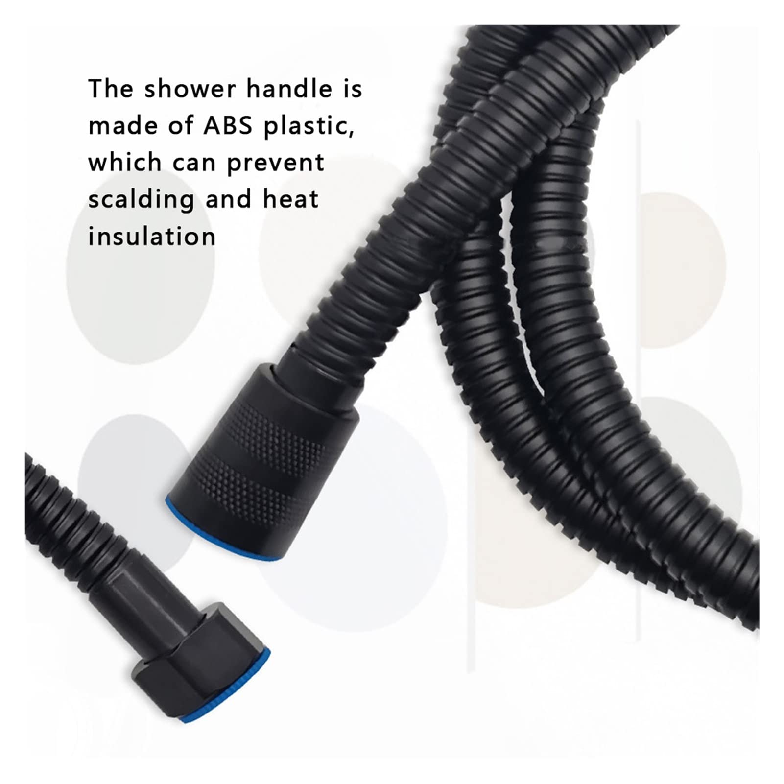 Manguera de cabezal de ducha de acero inoxidable negro de 1,5 M, reemplazo de accesorios de manguera de ducha de mano for baño, interfaz general G1/2.