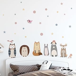 Cute Woodland Animals Wall Stickers for Kids Baby Wall Stickers for Kids Room Bedroom Playroom Nursery Living Room D�cor Wall Art Wall Decoration Boho