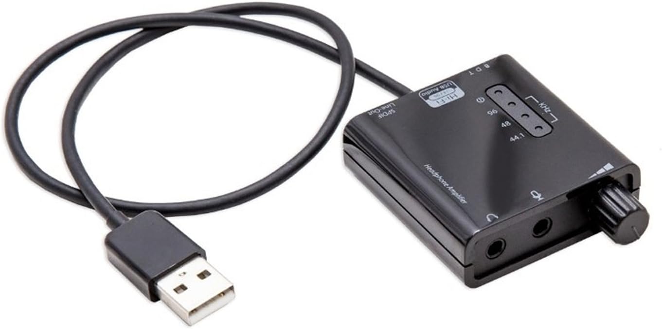 Syba USB 2.0 24 bit 96KHz DAC and Headphone Amplifier with 3 Present EQ Bass Boost 3.5mm and S/PDIF Windows/MacOS/Linux/Android PS3 PS4, black