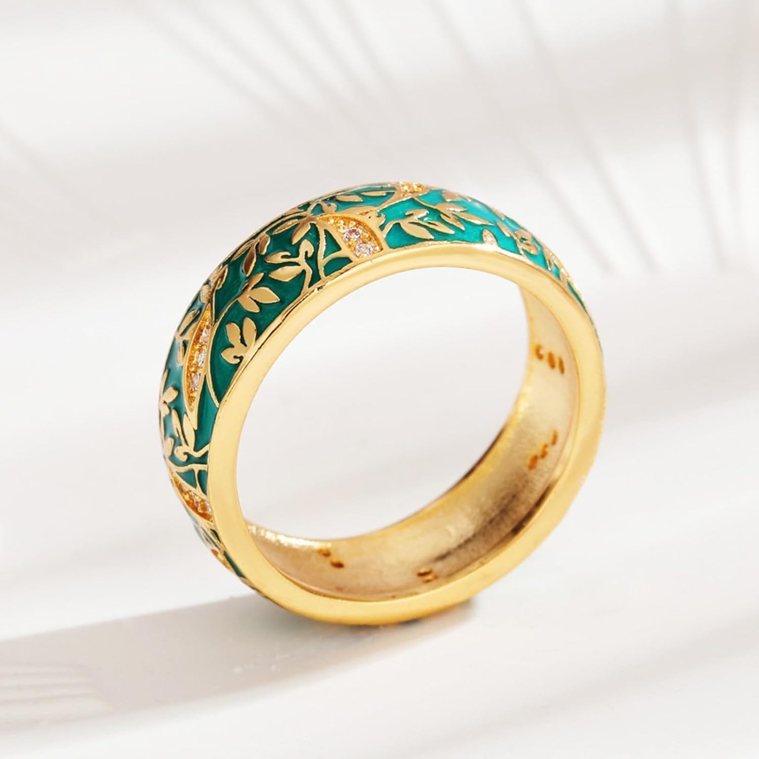 Chunky Rings Statement Rings Gold Boho Cubic Zirconia Fashion Womens Rings Size 8 Anniversary Birthday Gifts for Women - Image 5