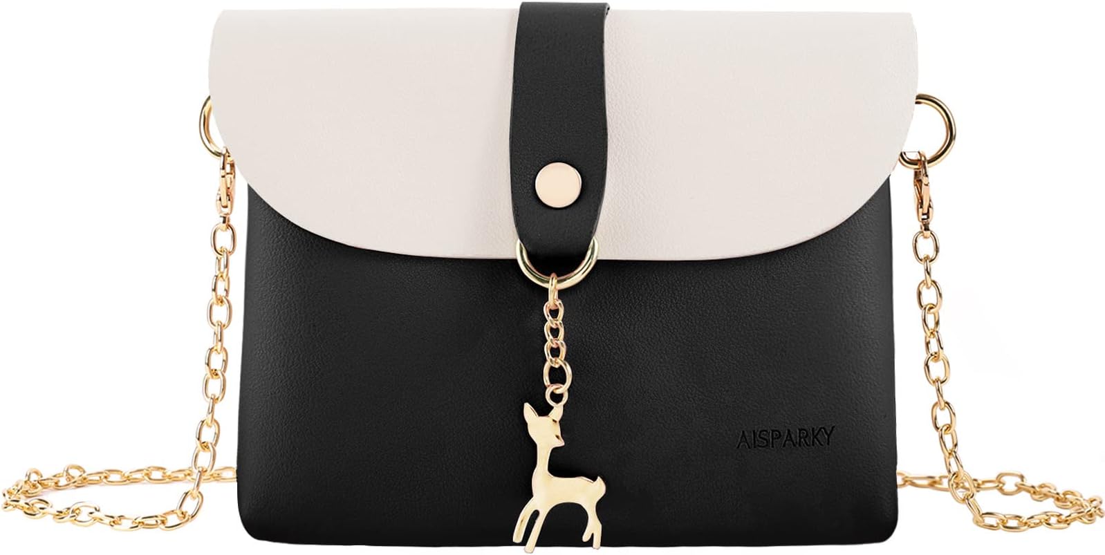 Small Crossbody Purse, PU Leather Small Purse for Girls With Pendant With Strap/Gold Chain Strap