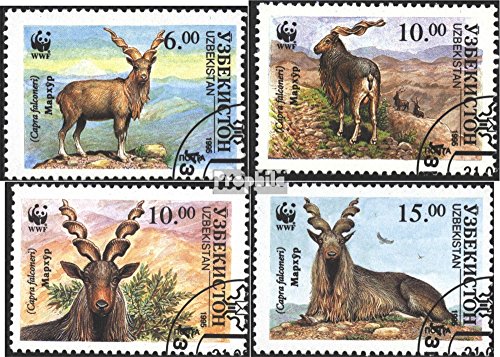 Prophila Collection Uzbekistan 61-64 (Completa Edizione) 1995 in Tutto Il Mondo Conservazione (Francobolli per i Collezionisti) Altri mammiferi