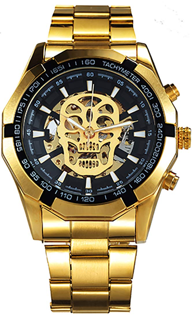 Wrath Analogue Men's Watch (Gold Dial Gold Colored Strap)