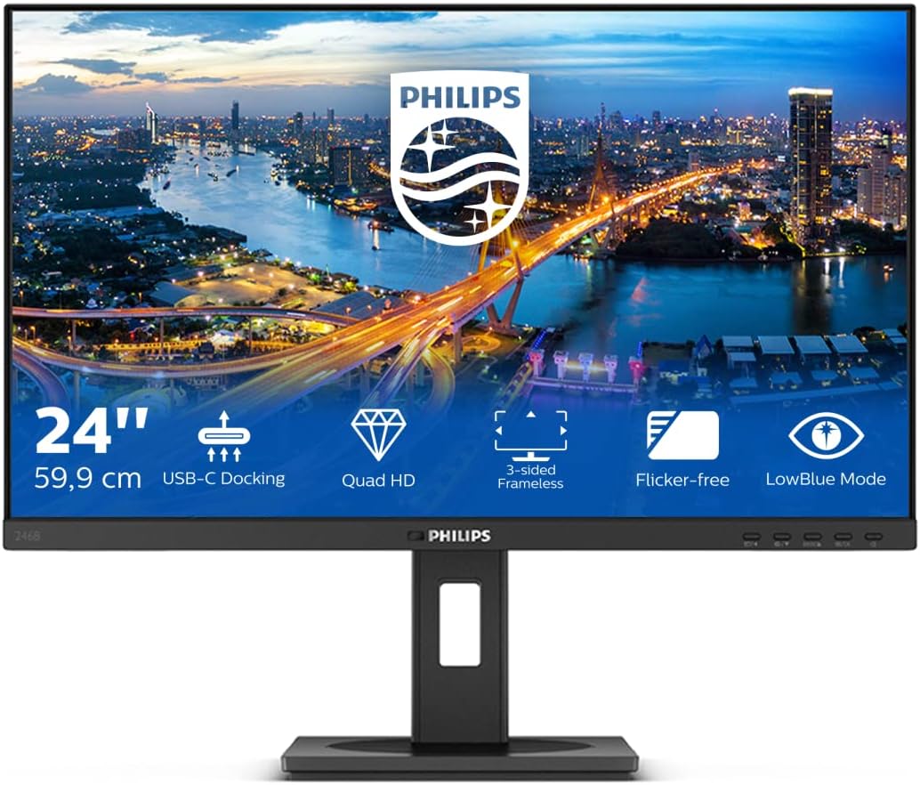 PHILIPS 246B1 24 QHD IPS HAS USB-C/DP/HDMI/RJ45 PD 90W PHILIPS 246B1 24 QHD IPS HAS USB-C/DP/HDMI/RJ45 PD 90W