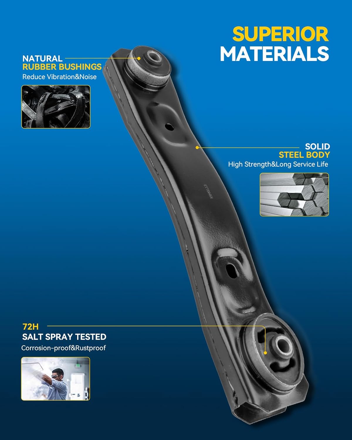 PHILTOP 4pcs Front Control Arms Fit for Grand Cherokee 1999 2000 2001 2002 2003 2004, Upper Control Arm K640797, Lower Control Arm K640773