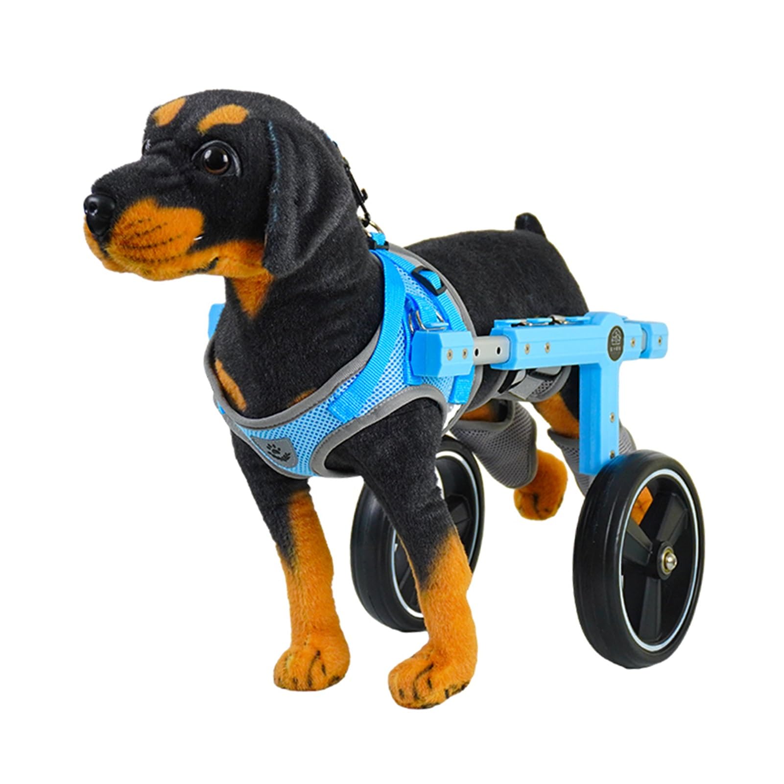 Hunderollstuhl Mobilitätshilfe für Kleine Hunde, 2-rädriger Fahrradanhänger für Hunde/Katzen mit Hinterbeinen, Leichter Haustierwagen für Shih Tzu, Gehhilfe für Behinderte Haustiere(Size L)