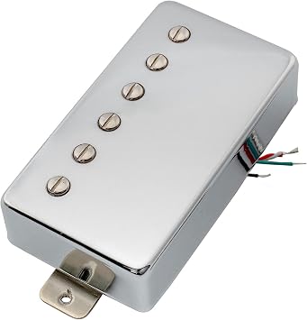 Artec VH59A Vintage Tone Covered Alnico 5 Magnet Humbucker Neck Pickup 7.4K for LP Style Electric Guitar, Chrome