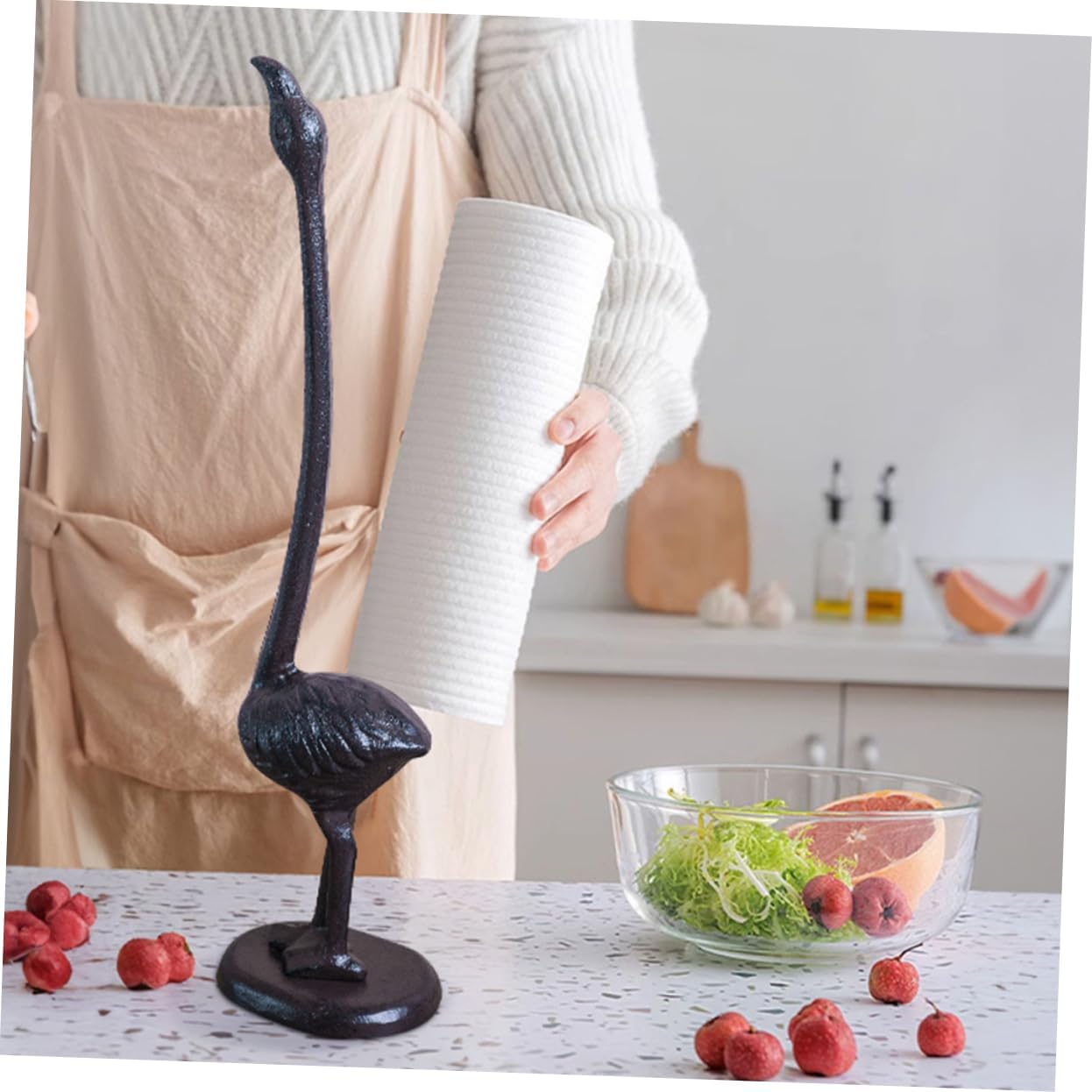 Tissue Rack Paper Towel Stand Roll Paper Holder Kitchen Towel Holder Industrial Decor Easy Access