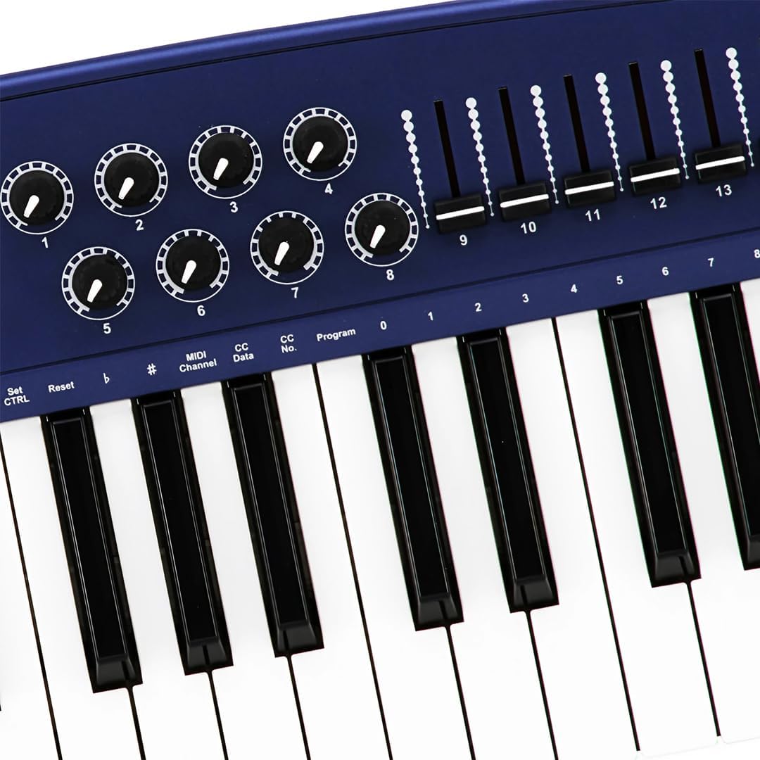 Close-up of the right-side controls of the midiplus Origin 37