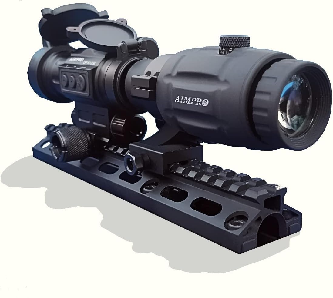 ALFA Red Dot Sight with Flip to Side Magnifier Combo