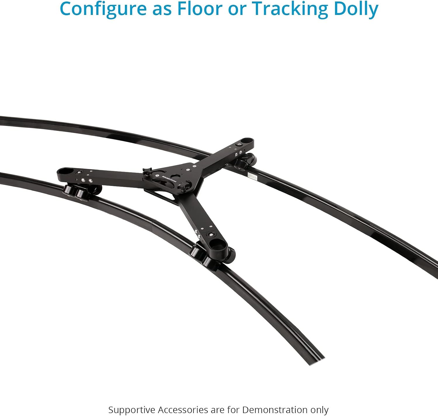 PROAIM Anchor Heavy-Duty Studio Camera Dolly for Heavy Tripods, Jibs & Cranes up to 500kg/1100lb. Track Compatible, Lightweight & Aluminum Made. W/Wheel Lock, Collapsible (DL-ANCR-02)
