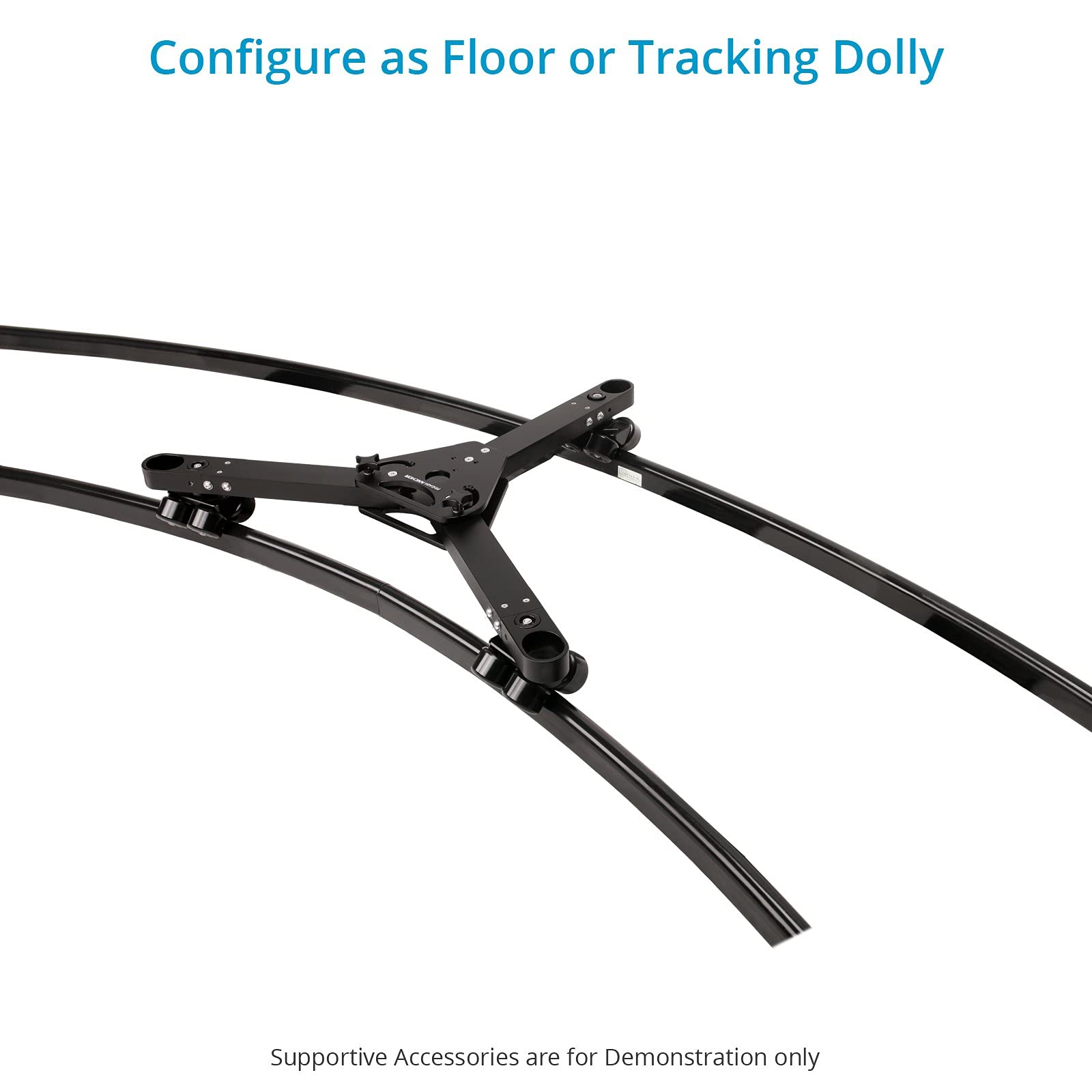 PROAIM Anchor Aluminium-Stativ-Dolly für Jibs & Kräne, 500 kg | CNC-Aluminium-Dolly mit 6" PU-Rädern & Bremsen; klappbar für Transport, passt durch Standardtüren