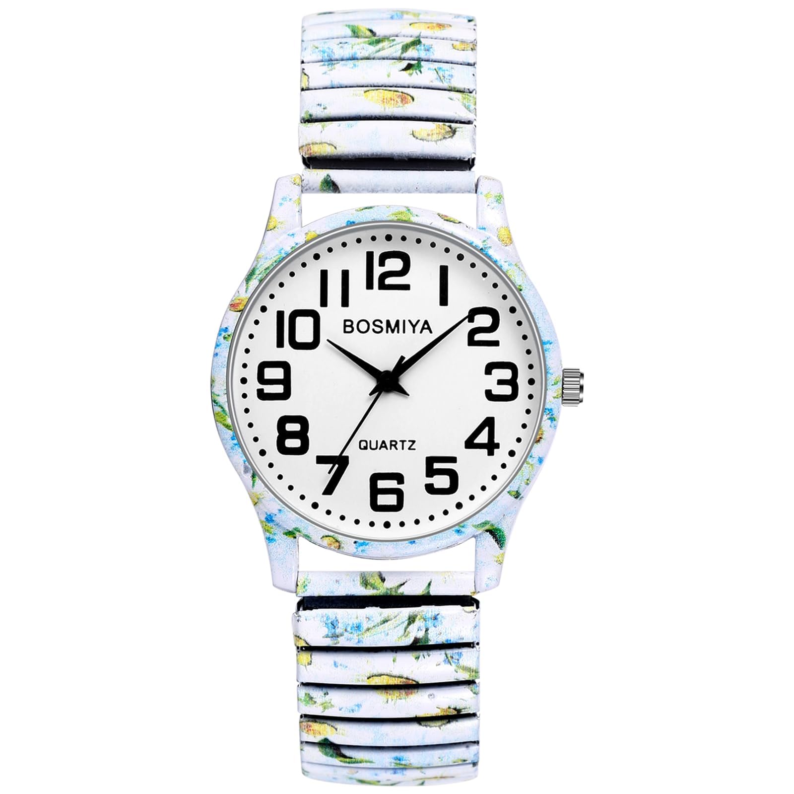 OIDEA Women Large Face Stretch Band Quartz Watch