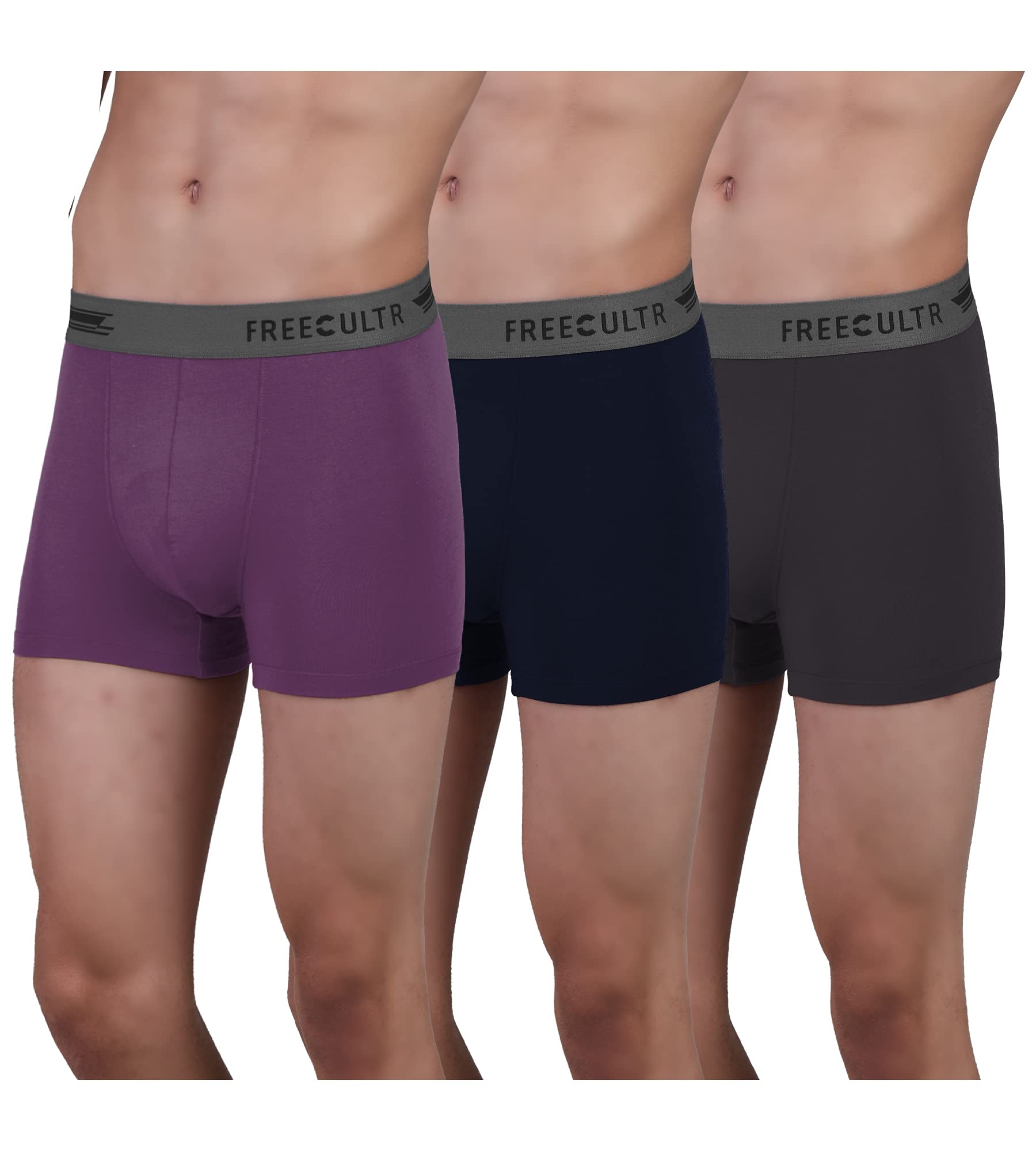 FREECULTR Mens Underwear Anti Bacterial Micromodal Airsoft Trunk - Non Itch No Chaffing Sweat Proof - Size S Pack of 3-Trippy Violet,Prussian Blue,Ash Grey (B09BKZK8JH) Amazon Price History, Amazon Price Tracker