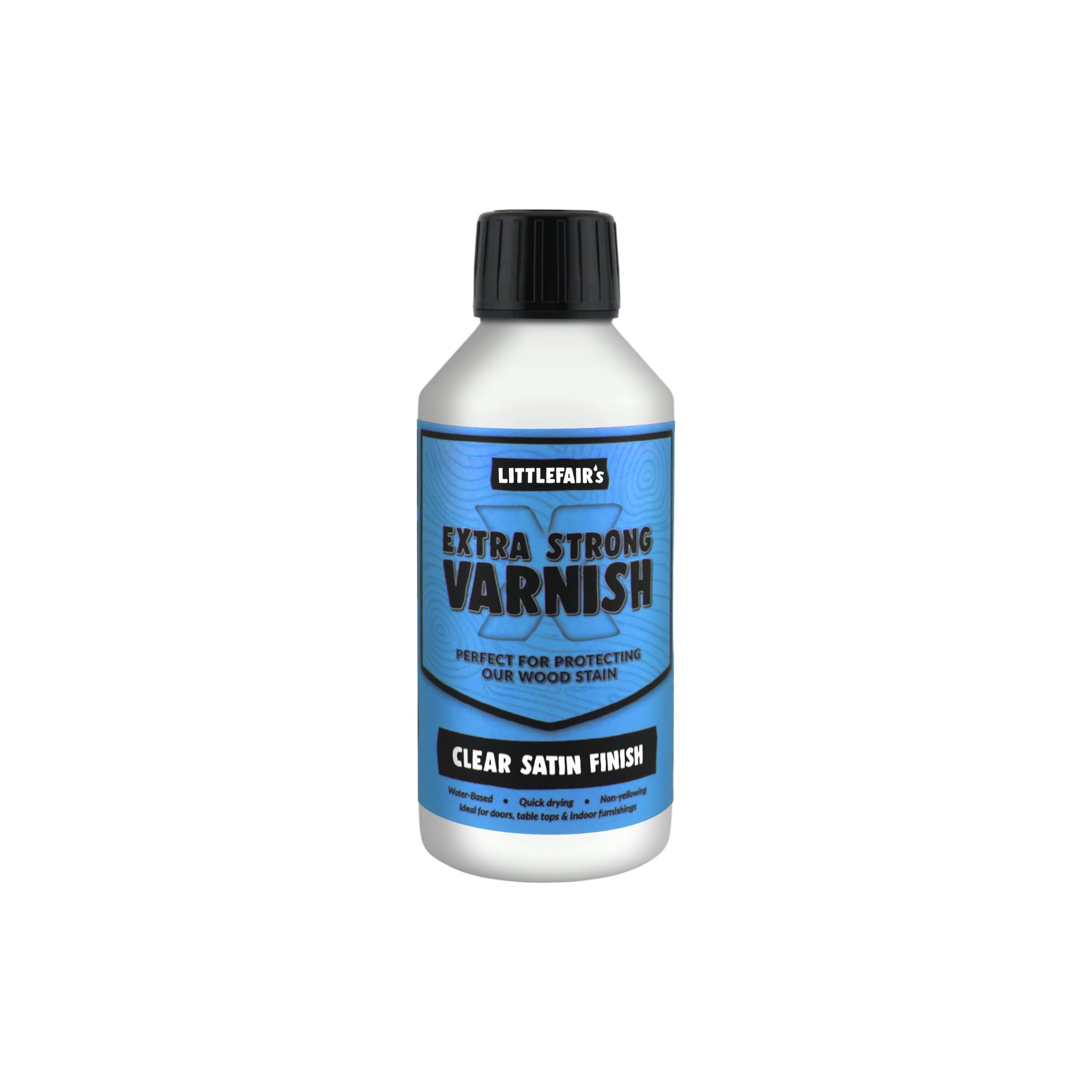 Littlefair's Wood Finishing Products Littlefairs Water-Based Extra Strong Varnish - Matt/Satin/Gloss - Indoor Use (Doors/Floors/Tables/Furniture)