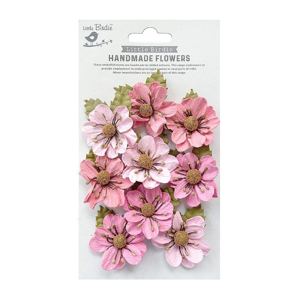 Little BirdieItsy Bitsy - Handmade Flower - Wendy Celebrate Life 9PCS