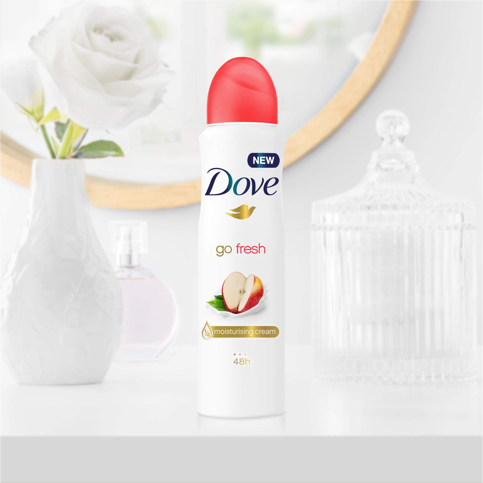 Dove Go Fresh Apple & White Tea Anti-Perspirant Deodorant Spray für Damen, 250 ml, 6 Stück
