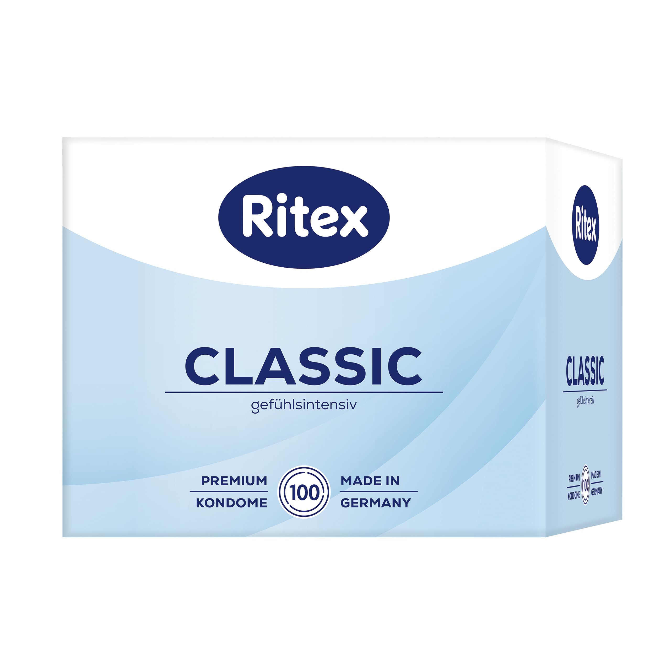 Ritex Preservativos clásicos, intensos para una sensación especialmente intensa, 100 unidades, fabricados en Alemania (1 unidad)